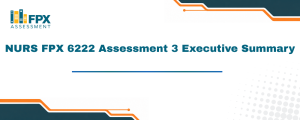 NURS FPX 6222 Assessment 3 Executive Summary