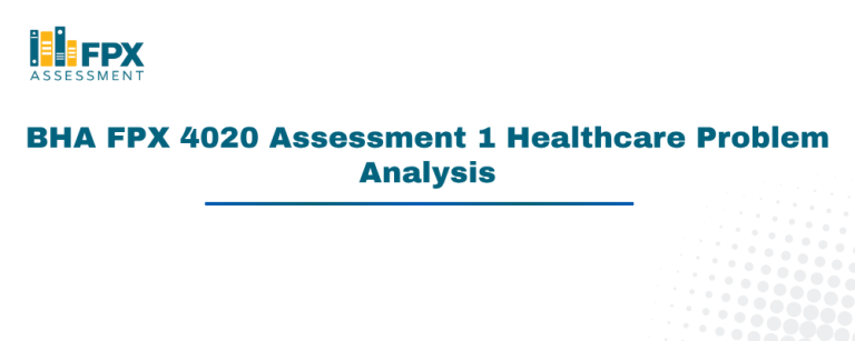 BHA FPX 4020 Assessment 1 Healthcare Problem Analysis