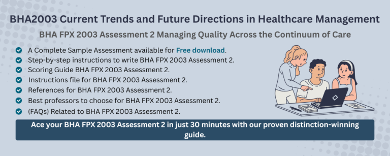 BHA FPX 2003 Assessment 2