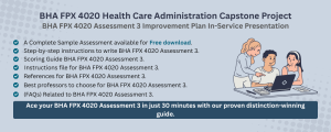 BHA FPX 4020 Assessment 3