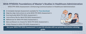 MHA FPX 5001 Assessment 1