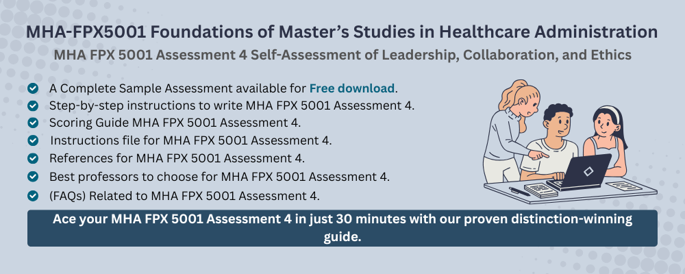 MHA FPX 5001 Assessment 4 Self-Assessment of Leadership, Collaboration, and Ethics