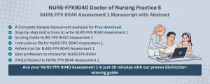 NURS FPX 9040 Assessment 1