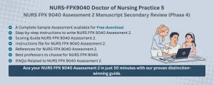 NURS FPX 9040 Assessment 2