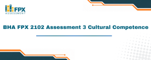BHA FPX 2102 Assessment 3 Cultural Competence