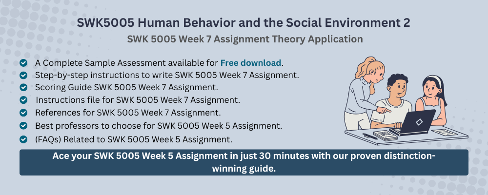 SWK 5005 Week 7 Assignment Theory Application